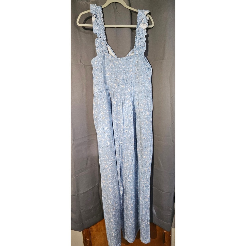 Torrid Size 1X (14-16) Womens Stretch Challis Ruffle Strap Jumpsuit NWT 43630778